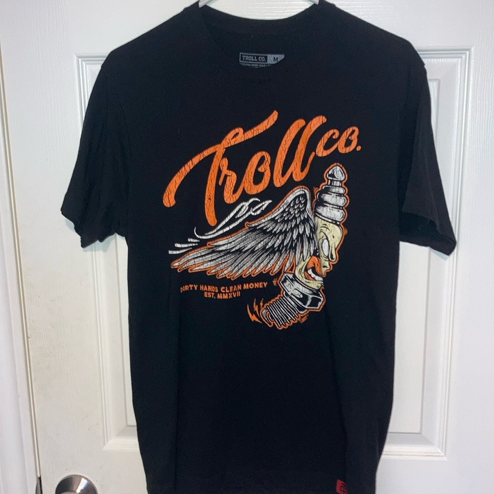 Men’s troll co graphic tee black size M